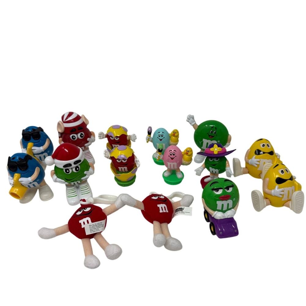 Vintage 90s M&M Mars Candy Tube Toppers and Toys